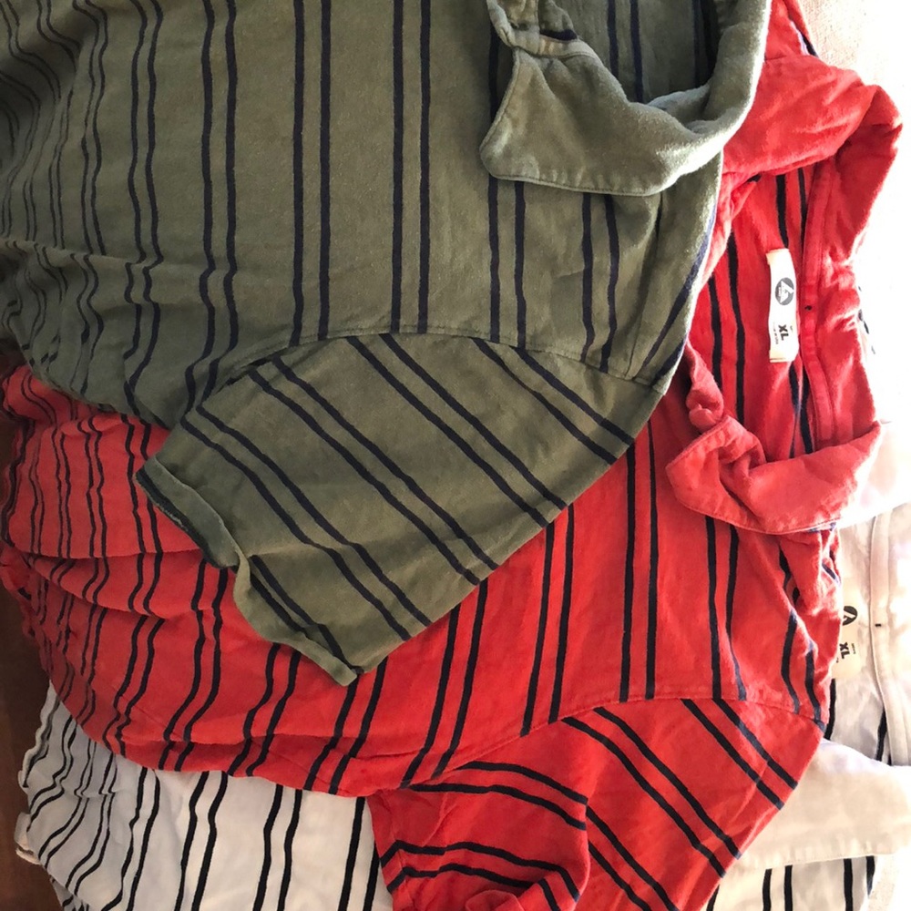 Striped American Giant polos